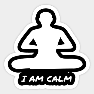 A meditating peaceful man Sticker